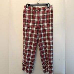 J. Crew Red and Black Tartan Plaid Womens Dress Pants